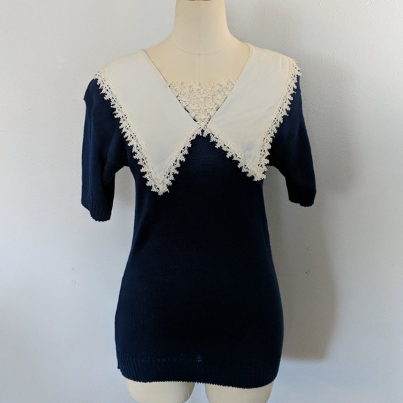 VINTAGE naughty librarian sweater by Bright Light - Picture 2 of 7